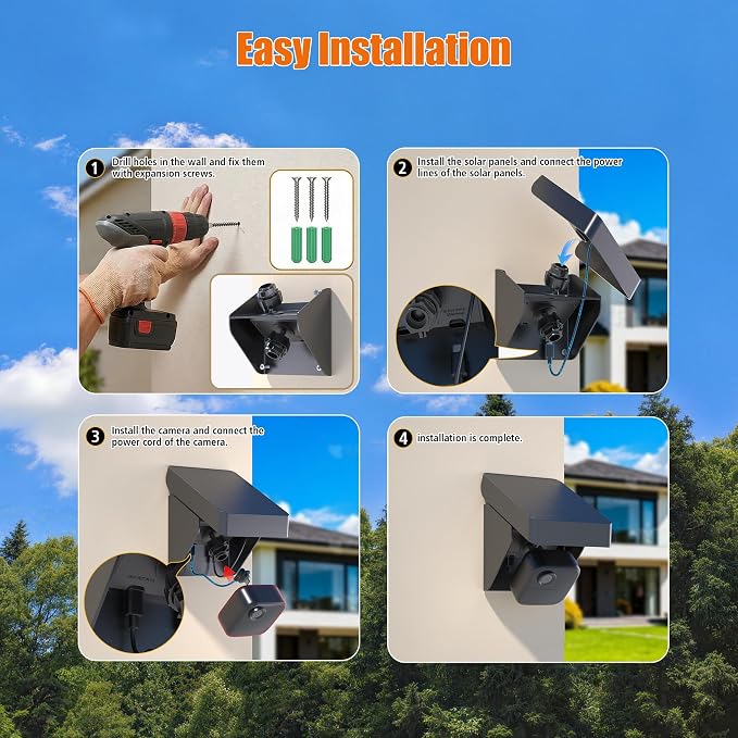 Solar Panel for Blink Outdoor 2K+/4(4th Gen)/(3rd Gen) XT3 and XT2/XT Camera, Solar Panel Charger Mount for Blink Camera with Built-in Battery, Waterproof, Adjustable Angle(Camera not Included)