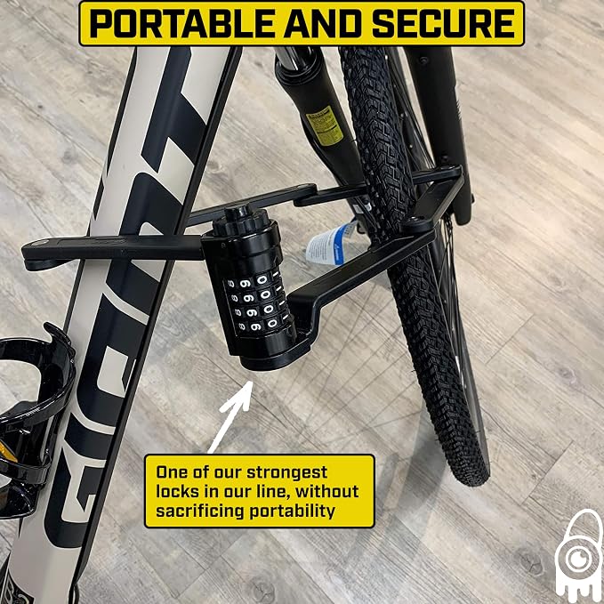 Monster Folding Bike Lock – Heavy-Duty Anti-Theft Hardened Steel, Rust-Proof, Foldable Compact High-Security Lock for Bicycle, Scooter & Motorcycle (Yellow Combo)