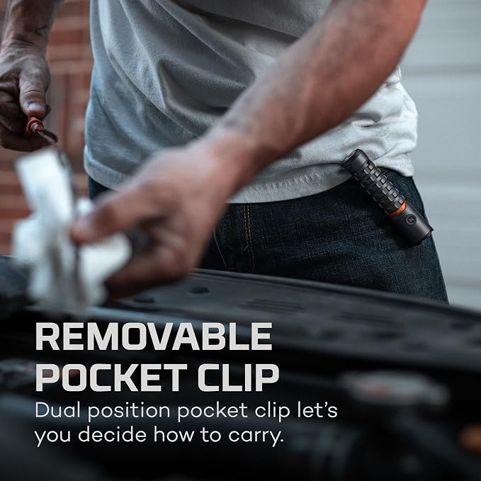 NEBO Torchy 2K Rechargeable Pocket Flashlight | 2000 Lumen Rechargeable Pocket Flashlight, 5 LED Light Modes, Water & Impact Resistant for Camping, Hunting, Hiking