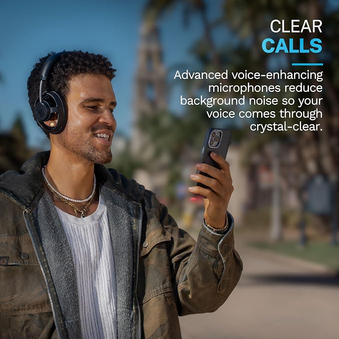JLab JBuds Open Wireless Headphones – Open-Ear, Comfortable All-Day Fit, 24+ Hour Playtime, Immersive Sound, Bluetooth Headphones with App Control, Black