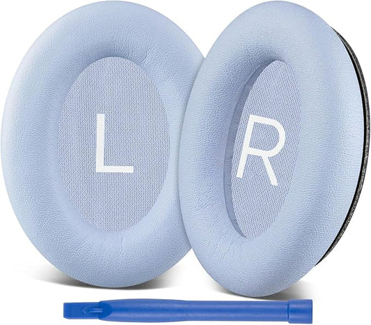 SOPROM Replacement Earpads for Bose QuietComfort 45 (QC45)/QuietComfort SE (QC SE)/Quiet Comfort Wireless Over-Ear Headphones, Ear Pads Cushions with Gentler Protein Leather - Moonstone Blue