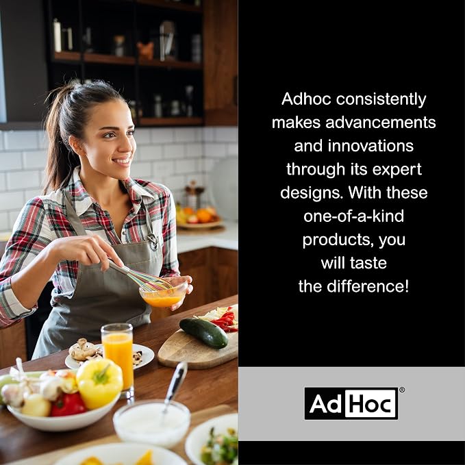 AdHoc Rapido Milk and Sauce Frother - Battery Operated Frother for Coffee, Matcha & More - Handheld Drink Blender - Stainless Steel Accessory with Case - Tiny Mixer with Removable Whisk
