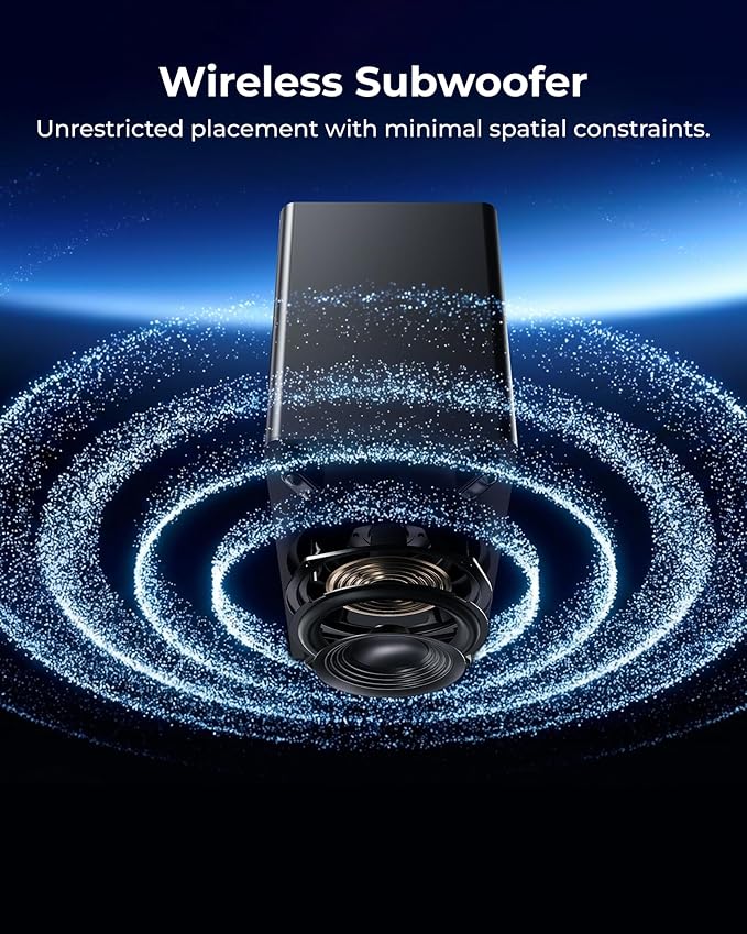 ULTIMEA 2.1 Sound Bar with Wireless Subwoofer, Dolby Atmos, VoiceMX, BassMX, 240W Peak Power Soundbar for Smart TV, App Control, HDMI eARC, Optical, Bluetooth 6.0, Poseidon M40, 2026 Model
