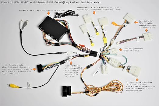Idatalink Maestro HRN-HRR-TO1 T-Harness for Select Toyota & Scion Vehicles 2005-19, replace the factory radio while retaining steering wheel controls & use of amp (ADS-MRR or ADS-MRR2 module required)