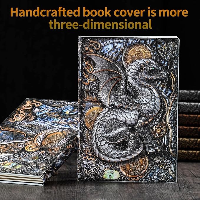 QXMGCBOK Folding Book Lamp Dragon Night Light, Portable Bedside Light (3 Colors) - Gift for Book Lovers