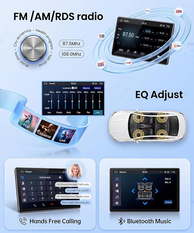 7 Inch Single DIN Flip Out Car Stereo with Wireless CarPlay & Android Auto-IPS Touchscreen, Bluetooth 5.0, Backup Camera, SWC, FM/AM Radio, Type-C Fast Charging | Universal Fit