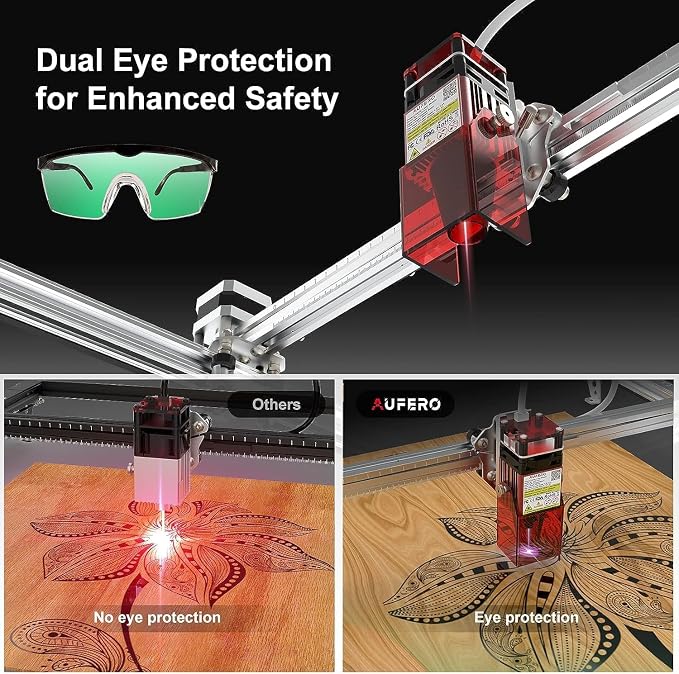 Laser 1 Laser Engraver, 5W Short Focus Laser Module LU2-4-SF, 7.1x7.1 Inch Area, Pre-Assembled, USB, Beginner Friendly for Wood Leather Acrylic