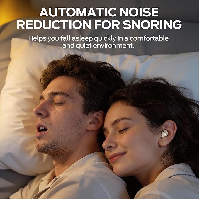 Monster Sleep Ear200, Wireless in-Ear Headphones, Bluetooth 6.0 Sleep Headphones, with ANC Active Noise Cancellation Designed for Side Sleepers, 30 Hours of bass Stereo Sound.