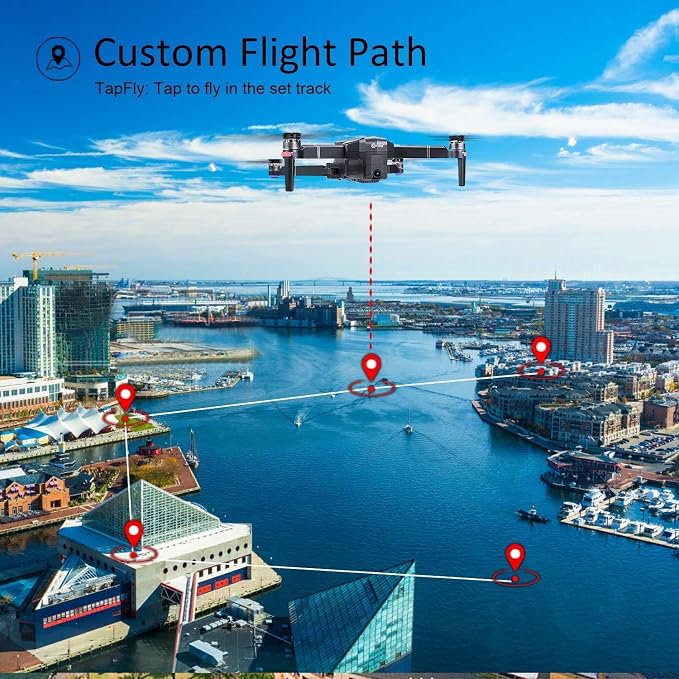 Contixo F24 Pro 4K UHD Foldable Drone – 30 Min Flight Time, Brushless Motors, Advanced GPS Navigation, Intelligent Flight Modes, Wi-Fi FPV, Auto Return to Home, Optical Flow Positioning
