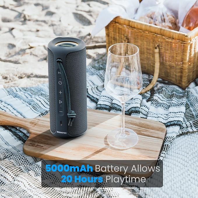 MIATONE Bluetooth Speakers 36W TWS Portable Speaker with Stereo Sound Bass, Bluetooth 5.3 Wireless USB Type C Outdoor, 5000mAh 24H Playtime IPX7 for Present, Boy Friend Gifts for him (Blue)
