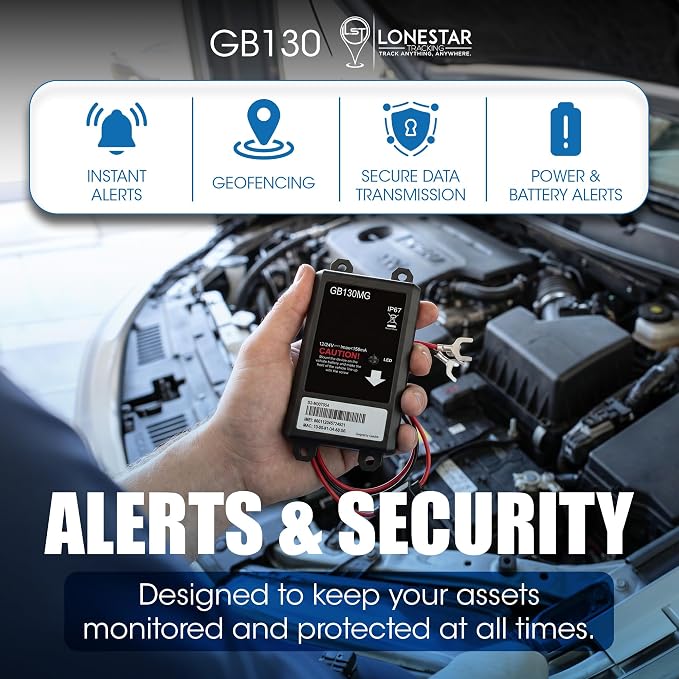 LoneStar Tracking Hidden GPS Tracker for Vehicles – GB130 Wired 4G/5G Cat M1 Hidden GPS Tracking Device for Cars, Trucks & Assets, Real-Time Auto Location, Anti-Theft (Low Cost Subscription Plan)