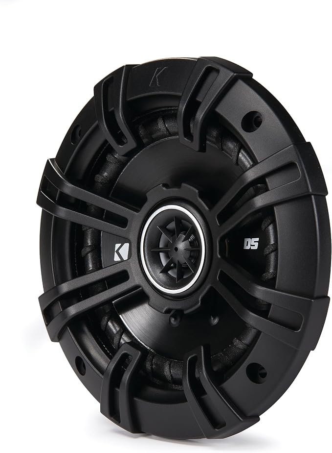KICKER DS Series 5.25" Coaxial Speaker|43DSC504|One Pair|4-Ohm|200 Watts Peak|50W RMS|Poly-Blend Cone|UV-Treated Ribbed Foam Surround|EVC-Extended Voice Coil|Car,Truck,SUV,ATV