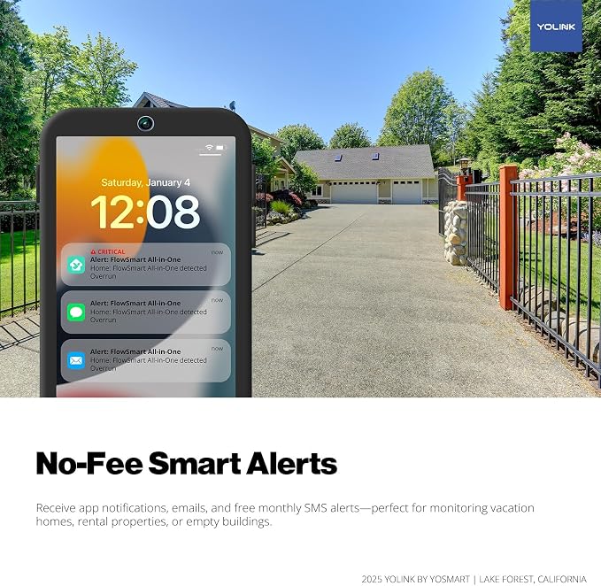 YoLink Outdoor Motion Sensor Kit, 2 LoRa Motion Sensors + SpeakerHub, Driveway Alert, D2D Direct Pairing Works Without Internet, App Email SMS Alerts, Alexa Routines, 2+ Year Battery, Hub Included