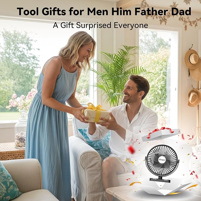 AMACOOL Magnetic Golf Cart Cruise Fan, 10000mAh Portable Travel Fan for Sleeping, Birthday Gifts for Women Golfer Men Dad Father, Golf Cart Accessories Cruise Travel Essentials 2026