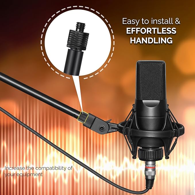 IXTECH Mic Stand Adapter Set 8 pieces Metal Microphone Stand Screw Thread Adapter 5/8 Female to 3/8 Male 3/8 Female to 5/8 Male 5/8 Female to 1/4 Male 1/4 Female to 5/8 Male Tripod Adapter ADP02A Blck