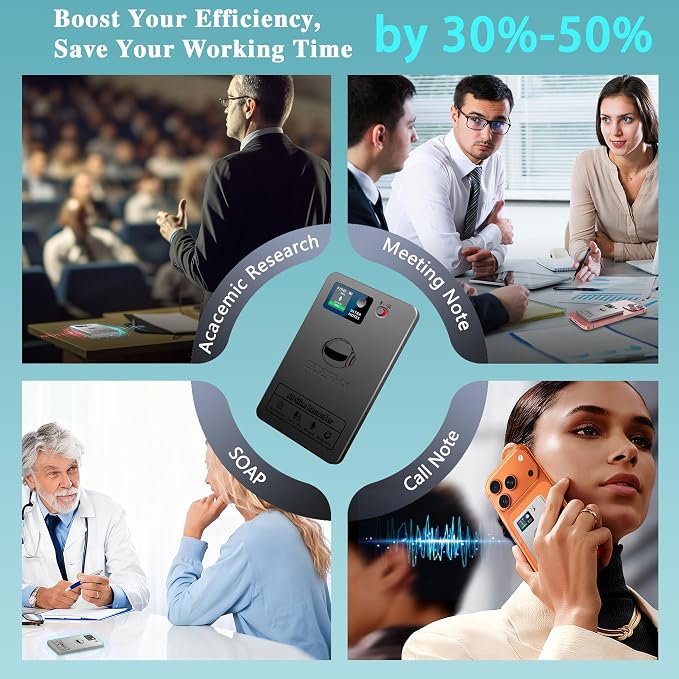 AI Voice Recorder, Transcribe & Summarize with Deep AI Analysis, Support 152 Languages, App Control, AI Noise Cancellation, Upgraded Built-in MagSafe, 64GB Audio Recorder for Meetings, Lectures, Call
