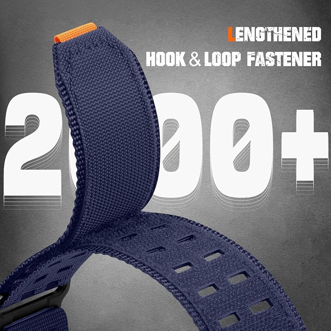 Bandletic Compatible with Apple Watch Bands 45mm Men Women, Wide Tactical Military Nylon Rugged Soft Sport Loop for iWatch 49mm(Ultra 3/2/1),46mm(11/10),45mm(9/8/7),44mm(SE3/SE2/SE/6/5/4),42mm(3/2/1)