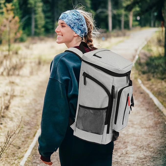 TUGUAN Cooler Backpack 36 Cans Insulated Leak Proof Lightweight Lunch Backpack for Men Work Portable Travel Thermal Bag Compartment Camping Hiking Beach Pincnic Cooler for Women