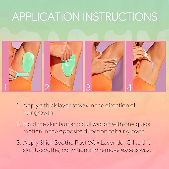 Sliick At Home Waxing Kit for Women, Pink – Coconut Melon, Hard Wax Kit for Hair Removal, Microwave Melting Cup, Applicator & Beads, At Home Wax Set