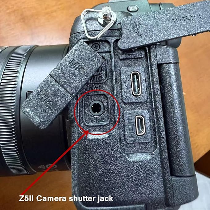 3.5MM-DC3 (MC-DC3) for Nikon Cameras Z5II/Z50II/ZR Shutter Release Cable is Suitable Connect the Timer, Camera Shutter Controller and Indoor Flash Trigger Cable (3.5mm-DC3 2pcs)