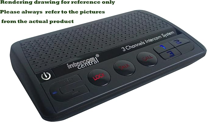 Intercom Central® Ground Wire Power-line 3 Channels Intercom System, Three Stations Set.