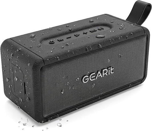 GEARit Portable Wireless Speaker | 40W Bluetooth Speaker V5.3 Deep Bass | IPX6 Waterproof TWS Pairing 15H Playtime Aux/USB/MicroSD for Camping Beach Party Garage RV Birthday Gifts