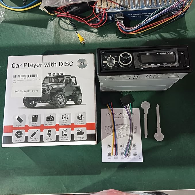 Single Din Car Radio CD Player,Car DVD Player with Bluetooth Hands-Free Calling Car Stereo MP3 Car Player Car Audio Receivers with AM/FM Radio,VCD,DVD,USB/SD Card/AUX-in MP3