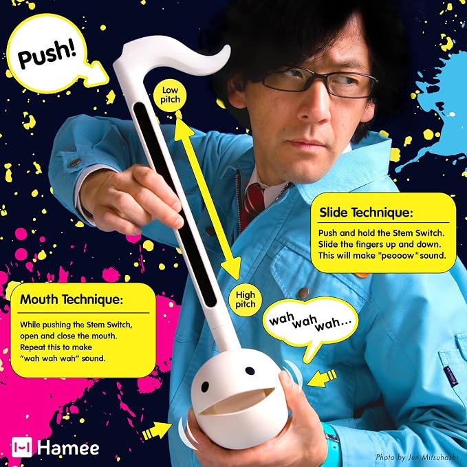 Otamatone Deluxe Electronic Musical Instrument for Adults Portable Synthesizer Digital Electric Music from Japan by Maywa Denki Cool Stuff Gifts, Monster (Pink) [English Manual]