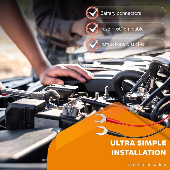 4G-Tracker - GPS Tracker for Vehicles: Car, Motorcycle and Truck | Direct Battery Connection and Built-in SIM | Vehicle Tracking with App, Anti-Theft, Speed Alert | Low-Cost Subscription Plans