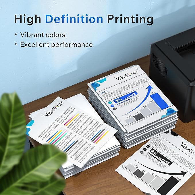 206X Toner Cartridges 4 Pack High Yield: MFP M283fdw Compatible for HP 206X 206A, Works with HP Color LaserJet Pro MFP M283fdw M283cdw M283fdn M282nw M255dw Printer (Black, Cyan, Magenta, Yellow)