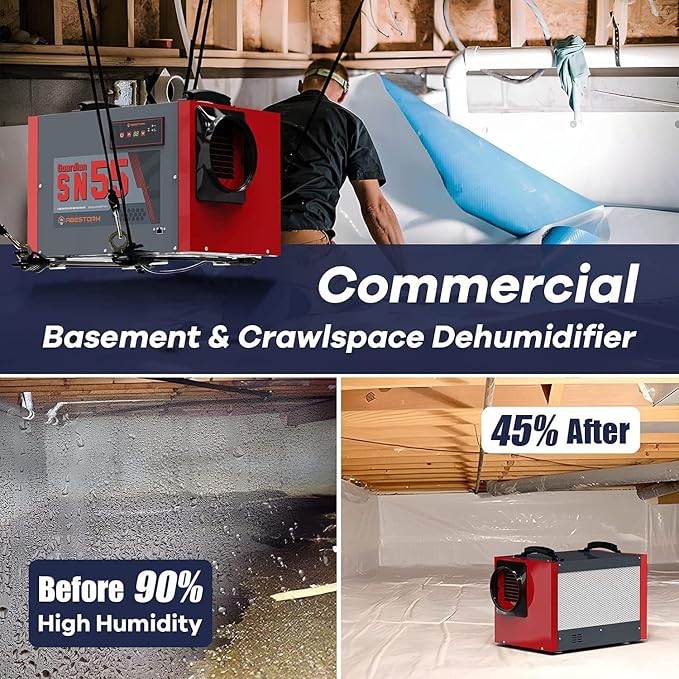 Abestorm Hanging Kits for Crawl Space & Basement Dehumidifiers, Easy Way to Raise and Lower dehumidifier, Helps reduce noise and vibration of the unit