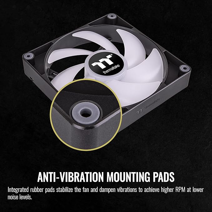 Thermaltake CT140 ARGB Sync PC Cooling Fan (2-Fan Pack), 5V Motherboard Sync, 16.8 Million Colors 9 Addressable LEDs, 140 mm Hydraulic Bearing Case/Radiator Fan, CL-F150-PL14SW-A,Black