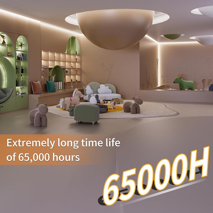 PAUTIX COB LED Strip Light Under Cabinet Lighting,White Led Strip Light 6500K,Dimmable Led Tape Lights Cool White with RF Remote,24V LED Tape,for Mirror,Stair,Kitchen,Desk,Closets