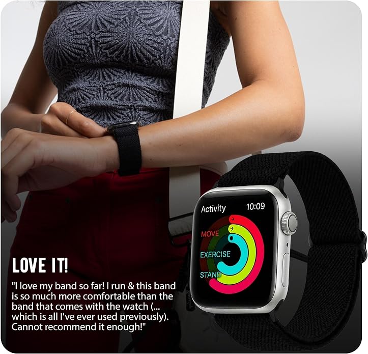 Braxley Bands for Apple Watches - Stretchy and Washable - Adjustable with Apple Watch Bands for Women & Men - Compatible with Apple Watch Series SE Ultra 9 8 7 6 5 4 3 2 1