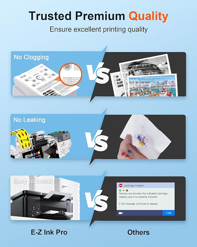 E-Z Ink Pro LC401XL LC401 MFC-J1010DW Ink Cartridges Compatible for Brother LC401XL LC 401XL to use with MFC-J1010DW MFC-J1170DW MFC-J1012DW MFC-J1800DW MFC J1010DW (Black Cyan Magenta Yellow, 4 Pack)