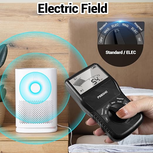 EMF Meter, 3-in-1 EMF Detector Portable Electromagnetic Field Radiation Detector, Suitable for Home, Office EMF Inspections and Ghost Hunting