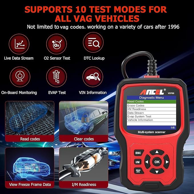 ANCEL PB100 Car Circuit Tester VD700 OBD2 Diagnostic Code Reader Scan Tool