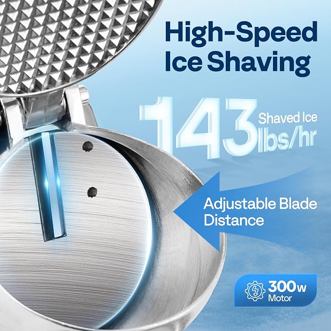 VIVOHOME Electric Ice Shaver Crusher Machine Snow Cone Maker Red 143lbs/hr with Ice Pick for Home and Commercial Use