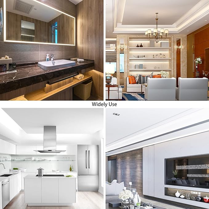 COB LED Strip Lights, CCT Tunable White LED Tape Light 16.4ft/5m, 2700K-6500K, CRI90+, 24V Dimmable LED Strips Kit with Bluetooth APP Control, for Bedroom, Kitchen, DIY Lighting.