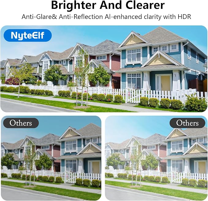 3MP Window Cameras for Home Security,Security Camera, 2K Full Color Night Vision, AI Human & Motion Detection, 24/7 Recording, Two-Way Audio, Easy Installation(Yellow)