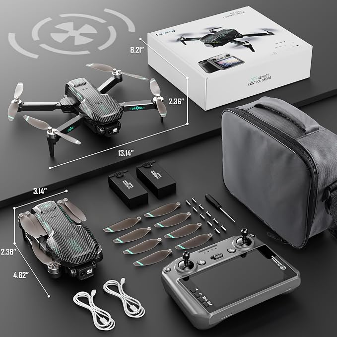 GPS Drone with 4K Camera for Adults, FPV RC Quadcopter, 5-inch LCD Tablet Screen, Auto Return, GPS Follow, Circle Fly, 60-min Flight Time,Brushless Motor, Lightweight Foldable Drone for Beginners