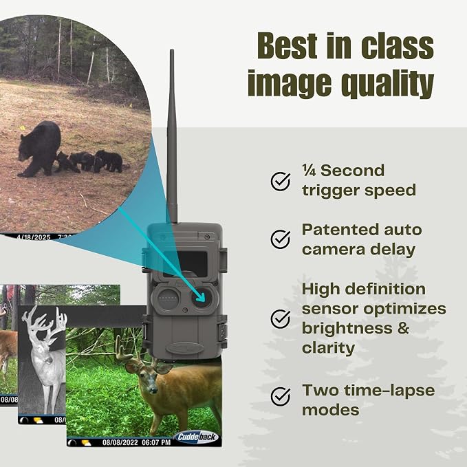 Cuddeback CuddeLink Zoom IR (2-Pack) LLZ-5A (L-Series) Wireless Cellular Trail Camera, with 3X Optical Zoom, Fast ¼ Sec Trigger 850nm IR LED, for Wildlife & Property Monitoring