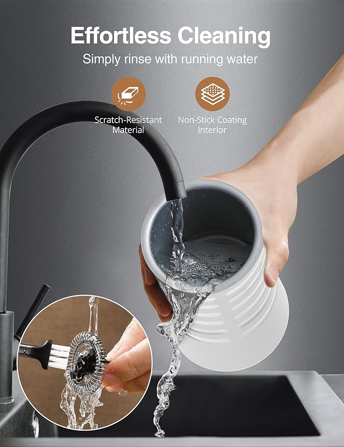Milk Frother, 4-in-1 Milk Steamer and Frother, Hot & Cold Foam Milk Warmer with Temperature Control, Auto Shut-Off Frothers for Coffee, Latte, Cappuccino, Macchiato