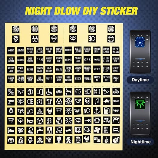 Nilight 3 Gang Rocker Switch Panel Pre-Wired Aluminum with PD Type C and USB Cigarette Lighter Socket Night Glow Stickers 12V 24V ON Off Switches for Car Trucks Boats RVs