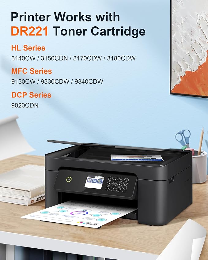 E-Z Ink Pro DR-221CL Drum Unit Set for DR221CL DR-221CL DR221 DR 221 CL for HL-3140CW HL-3170CDW MFC-9340CDW MFC-9130CW MFC-9330CW HL-3180CDW Printer (DR221 Drum Replacement, 4Pack)