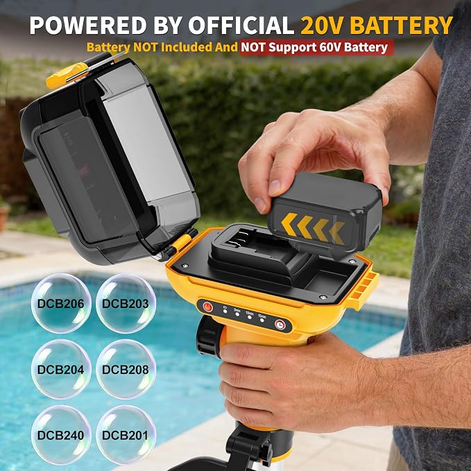 Stick Water Transfer Pump Compatible For Dewalt 20V Battery(NO Battery), 800GPH Portable Cordless Water Transfer Pump With Detachable Rod&37" Hose For Pond Garden Fountain Boat Livestock Tanks