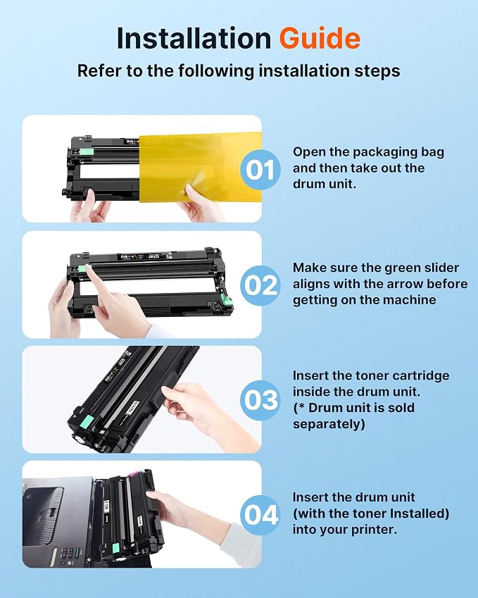 E-Z Ink Pro DR223 Drum Unit Compatible Replacement for Brother DR223CL DR 223 Drum Unit to use with Brother mfc-l3770cdw mfc-L3710CW mfc-L3750CDW HL L3210CW HL L3230CDW HL L3290CDW Printer (4 Pack)
