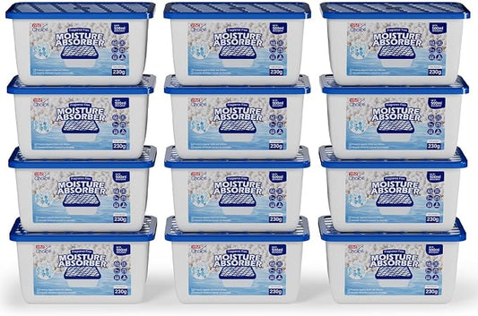 W&E Choice Moisture Absorber, Large Capacity Dehumidifier for Home, Bulk Humidity Pack for Closet, Dehumidifier with Fragrance Free,12Pack