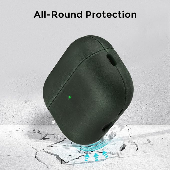 for AirPods Pro 2 Case Crazy Horse Leather, Handcrafted Vintage Genuine Leather Shockproof Protective Cover Accessories with Lanyard Compatible with AirPods Pro 2nd/1st Generation