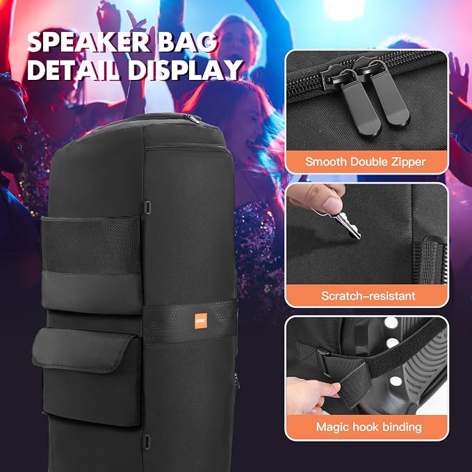 LEFOR·Z Speaker Case Compatible with JBL PartyBox Ultimate,Bottomless Speaker Dust Cover Storage Bag Fits for JBL PartyBox Ultimate for Outdoor Travel,Portable Cover Only(Without Pull Rod & Wheels)